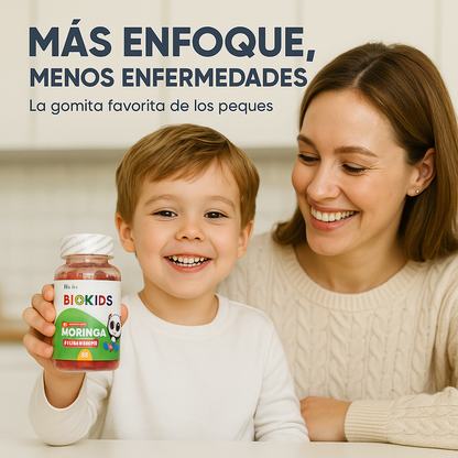 🧠 BIOKIDS MORINGA – Activa su mente, fortalece su cuerpo 💪👶