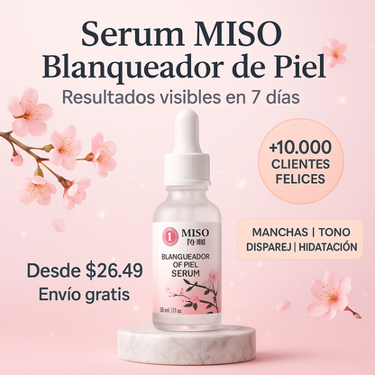 ✨ MISO Serum Blanqueador – Piel de porcelana en 7 días